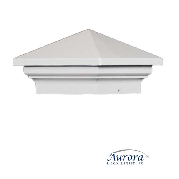 Aurora Sirius Pyramid Post Caps - 5-1/2" White - The Deck Store USA
