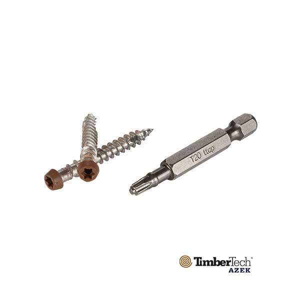 Azek TOPLoc Fascia Screws For PVC - Brown - The Deck Store USA
