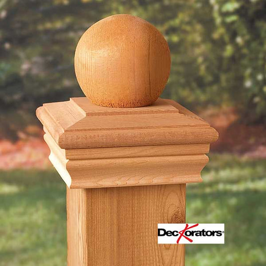 Deckorators Newport Ball Top Post Caps Installed - The Deck Store USA