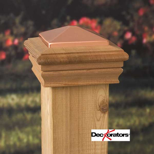 Newport High Top Pyramid Post Caps Installed - The Deck Store USA