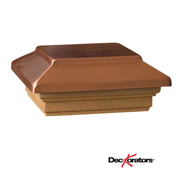 Deckorators Victoria Copper Plateau Post Caps - The Deck Store USA