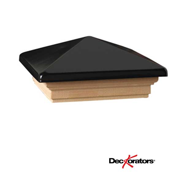 Deckorators Victoria High Point Post Caps - Black - The Deck Store USA