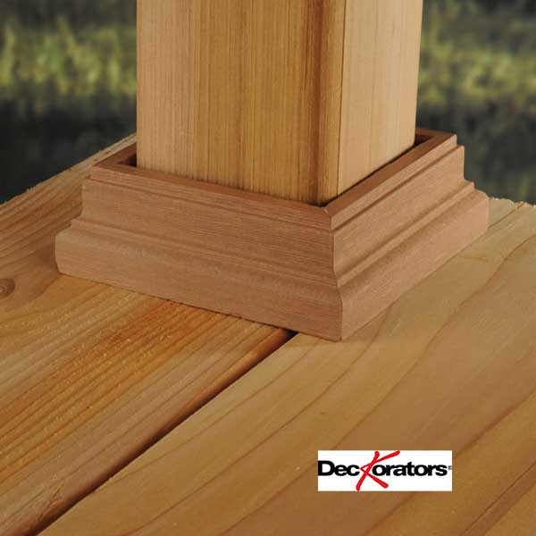 Deckorators Post Base Trim Installed - The Deck Store USA