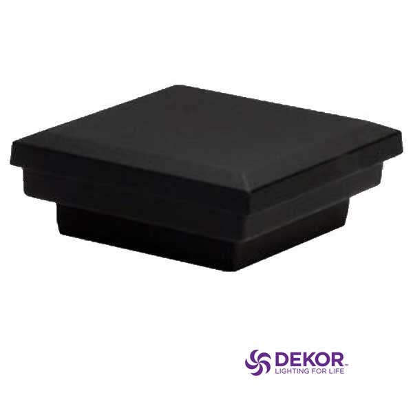 Dekor Flat Top Post Caps - Antique Metal Black - The Deck Store USA