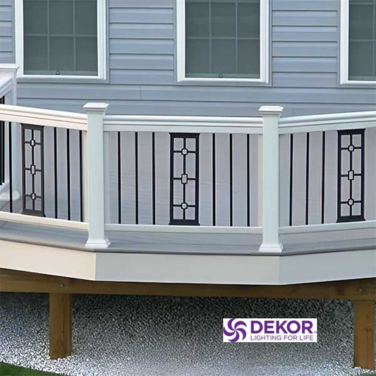 Dekor Flat Top Post Caps - Installed - The Deck Store USA