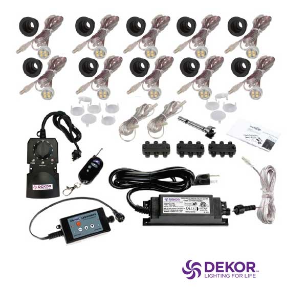 Dekor Recessed Down Lights 10 Light Kit - The Deck Store USA