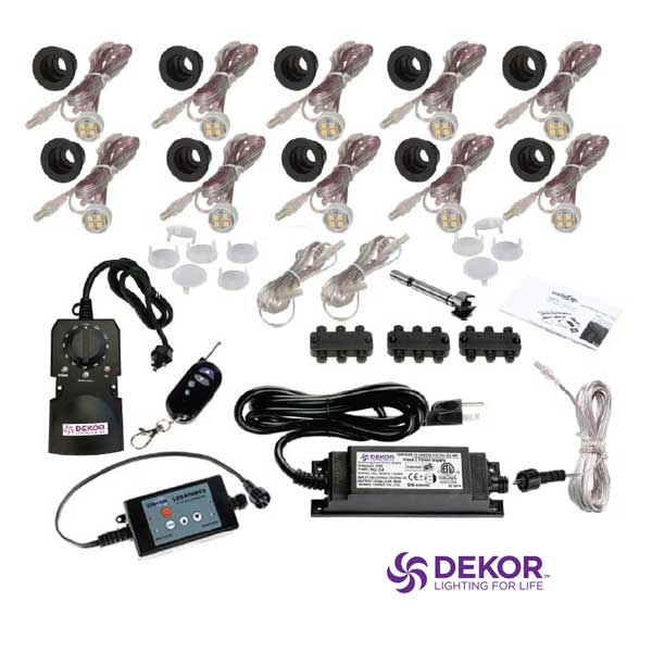 Dekor Recessed Stair Lights 10 Light Kit - The Deck Store USA