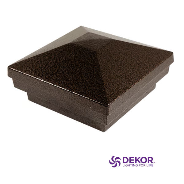 Dekor Dark Copper Vein Rondi Pyramid Post Caps at The Deck Store USA