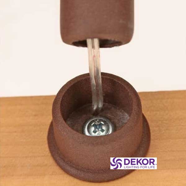 Dekor Round Baluster End Caps Wiring Hole - The Deck Store USA