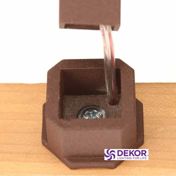 Dekor Square Baluster End Caps Wiring Hole - The Deck Store USA