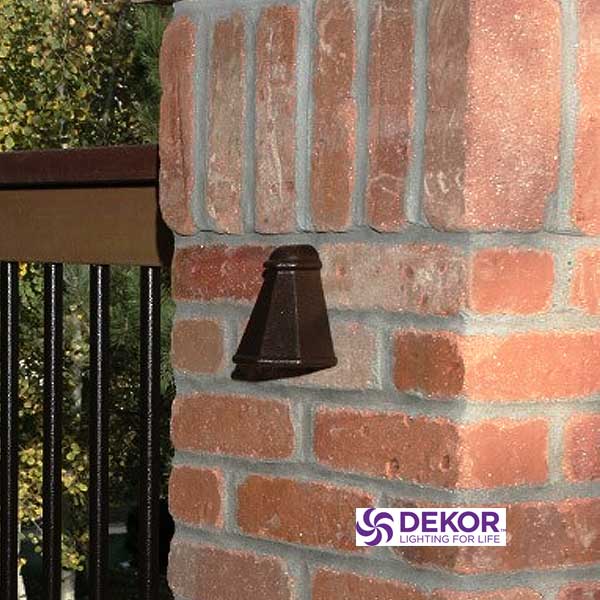 Dekor Tear Drop Post Lights Installed - The Deck Store USA