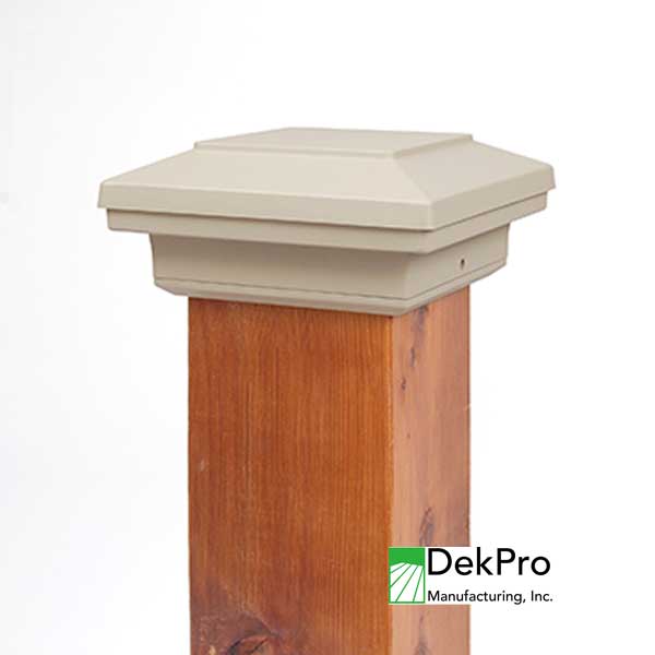 DekPro Effex Plateau Post Caps - Maple Cream - The Deck Store USA