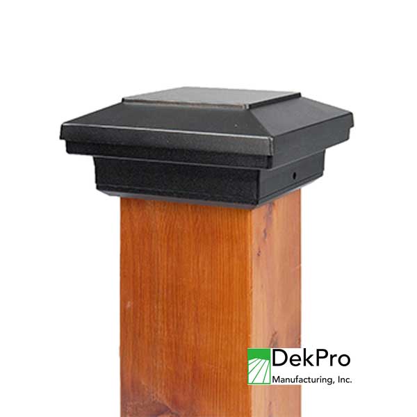 DekPro Effex Plateau Post Caps - Textured Black - The Deck Store USA