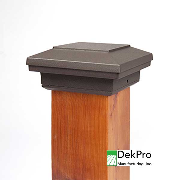DekPro Effex Plateau Post Caps - Textured Brown - The Deck Store USA