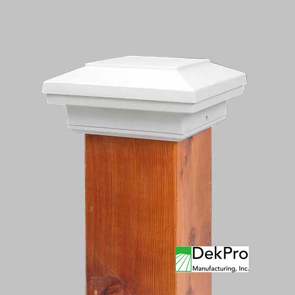 DekPro Effex Plateau Post Caps - Textured White - The Deck Store USA