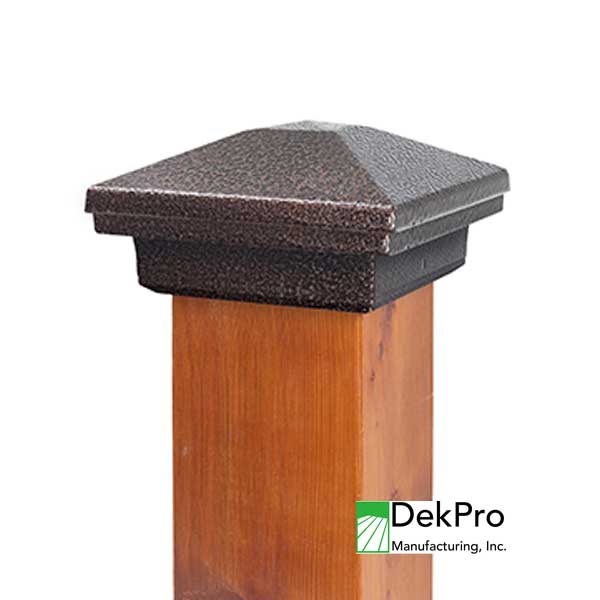 DekPro Effex Summit Post Caps - Hammered Bronze - The Deck Store USA