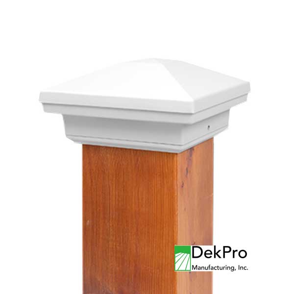 DekPro Effex Summit Post Caps - Gloss White - The Deck Store USA