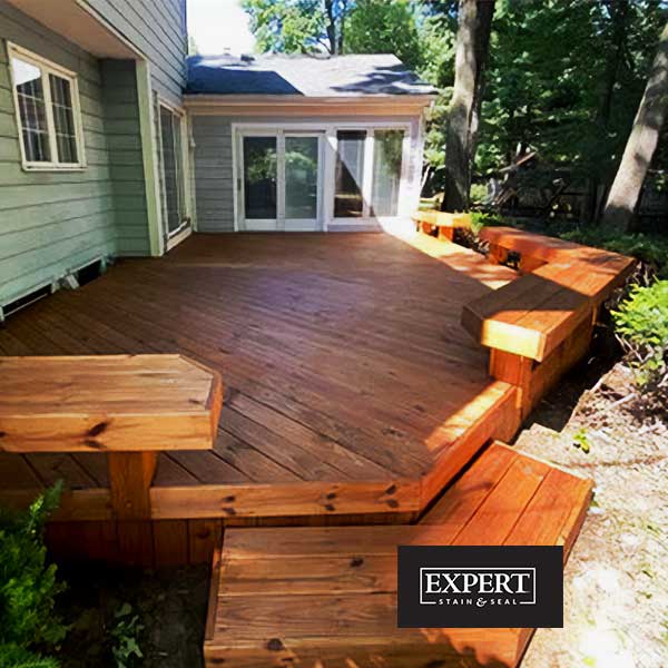 Expert Transparent Deck Stain Cedar Deck - The Deck Store USA