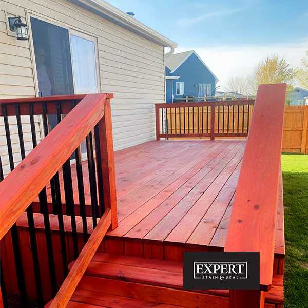 Expert Transparent Deck Stain Redwood Deck - The Deck Store USA