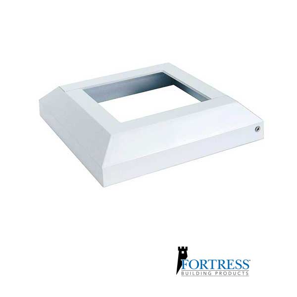 Fortress Accents Post Base Covers - Gloss White - The Deck Store USA