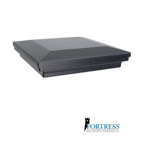 Fortress Accents Flat Pyramid Post Caps - Black Sand - The Deck Store USA