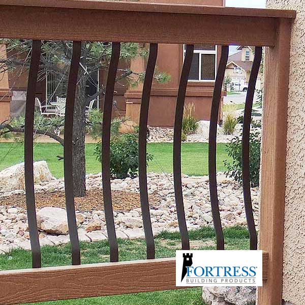 Fortress Vienna Bow Face Mount Balusters On Composite - The Deck Store USA