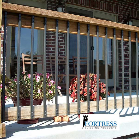 Fortress Vintage Square Face Mount Balusters Installed - The Deck Store USA