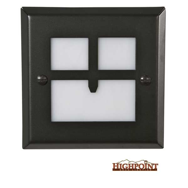 Highpoint Golden Gate Recessed Step Lights - Textured Black - The Deck Store USA