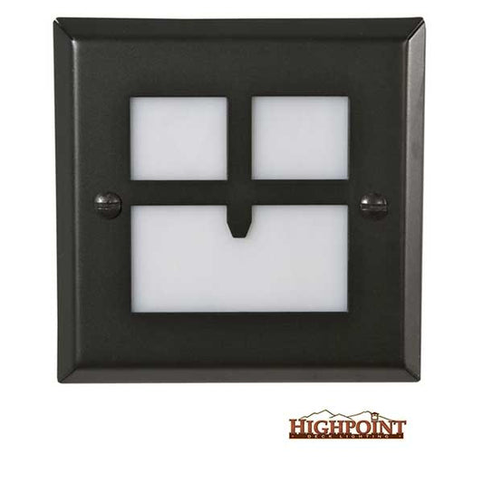 Highpoint Golden Gate Recessed Step Lights - Textured Black - The Deck Store USA
