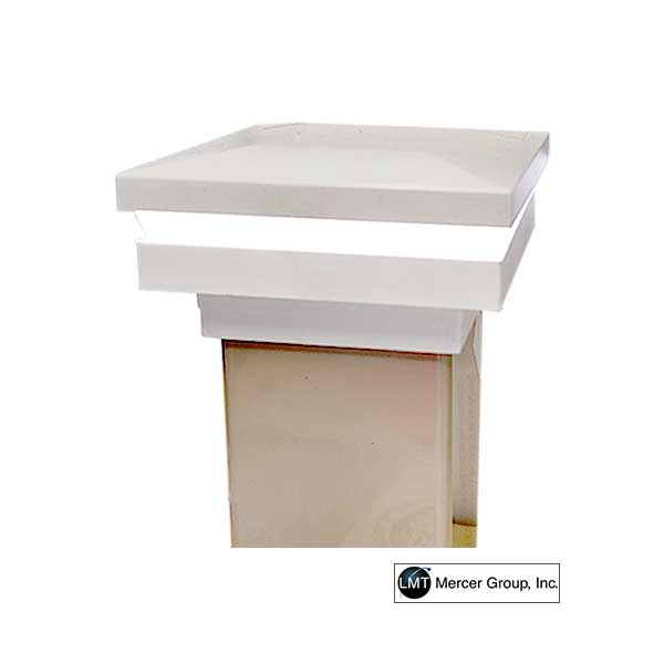LMT Ornamental Halo Post Cap Light - Lit - The Deck Store USA