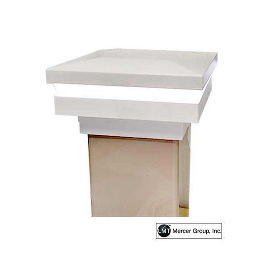 LMT Ornamental Halo Post Cap Light - Lit - The Deck Store USA