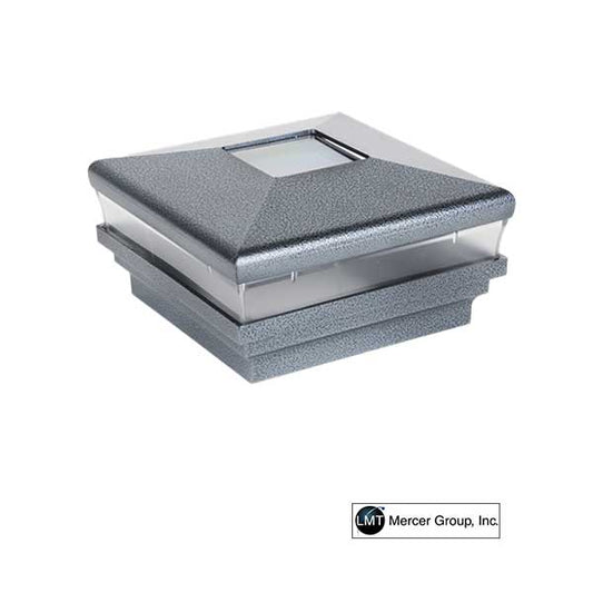 LMT Neptune Solar Post Cap Lights - Antique Gray - The Deck Store USA