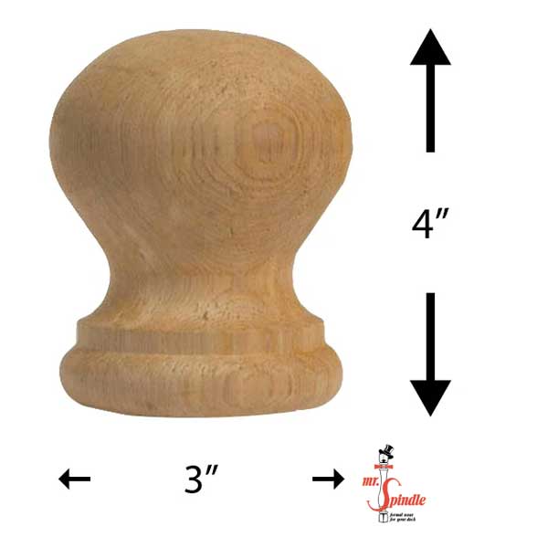4" Round Ball Top At The Deck Store USA
