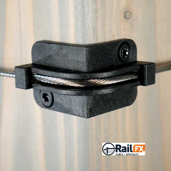 RailFX Express Mount Corner Fitting On Post - The Deck Store USA