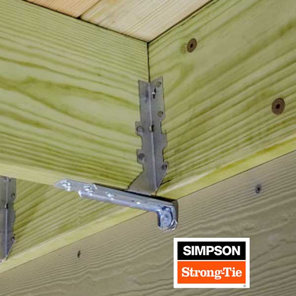 Simpson Strong-Tie DTT1Z Deck Tension Tie Installed - The Deck Store USA