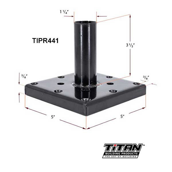 Titan Post Anchor Installation 4x4 Dimensions - The Deck Store USA