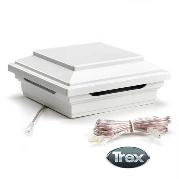 Trex Flat Post Cap Lights - White - The Deck Store USA