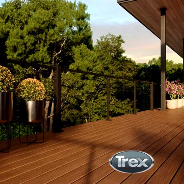 Trex Signature X-Series Anchor Posts Cable Rail Installed