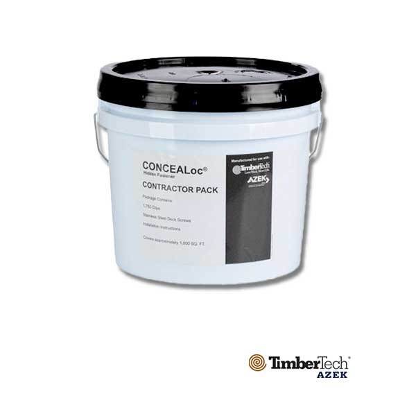 Timbertech/Azek CONCEALoc Hidden Fasteners 1750pc Bucket - The Deck Store USA
