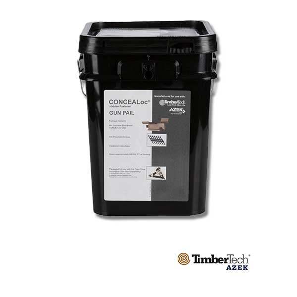 Timbertech/Azek CONCEALoc Hidden Fasteners 900pc Gun Pail - The Deck Store USA