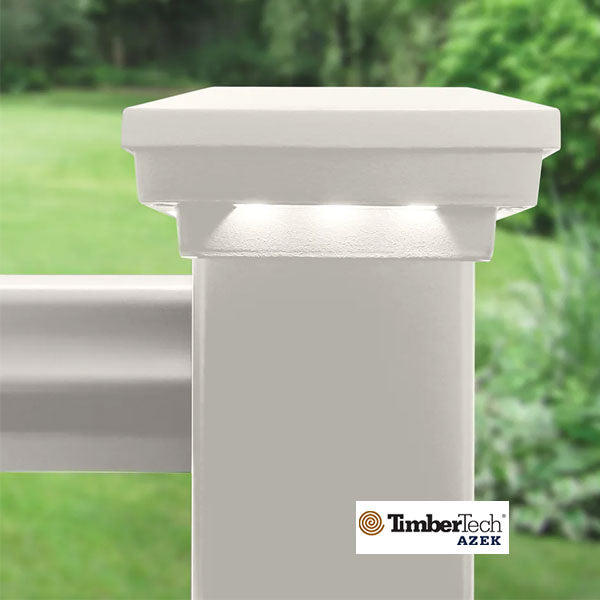 Impression Rail Express Indirect Post Cap Light - White Installed