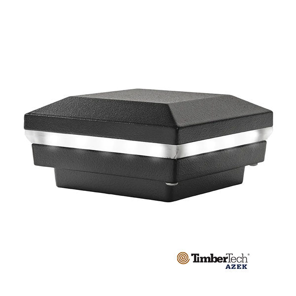 Impression Rail Express Perimeter Post Cap Light - Black