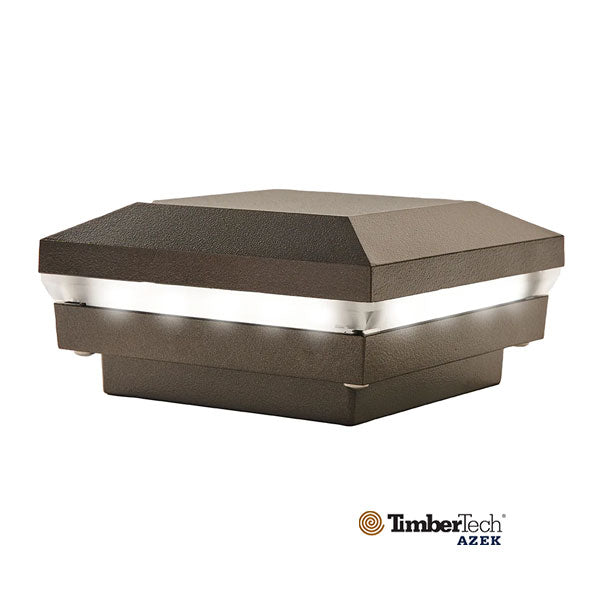 Impression Rail Express Perimeter Post Cap Light - Dark Bronze