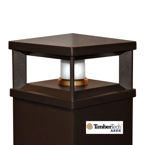 Timbertech Lantern Post Cap Lights - 4" Matte Espresso