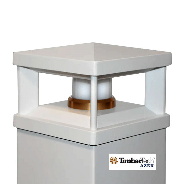 Timbertech Lantern Post Cap Lights - 3" White