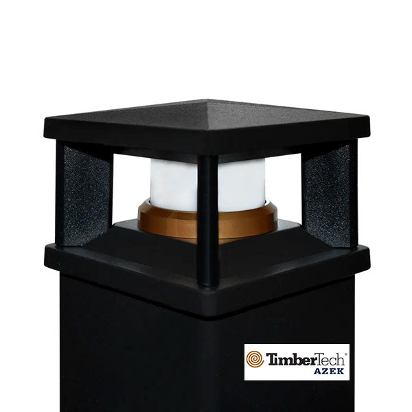 Timbertech Lantern Post Cap Lights - 3" Black