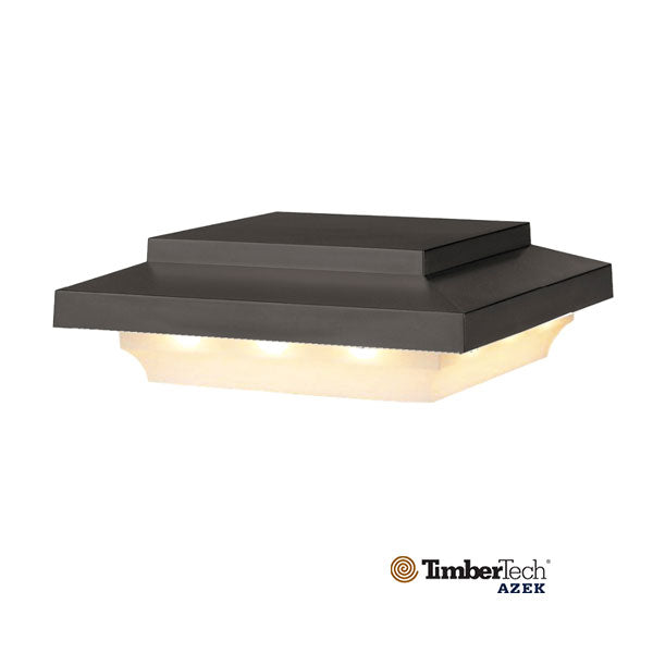 Timbertech Lighted Island Post Cap - Matte Espresso