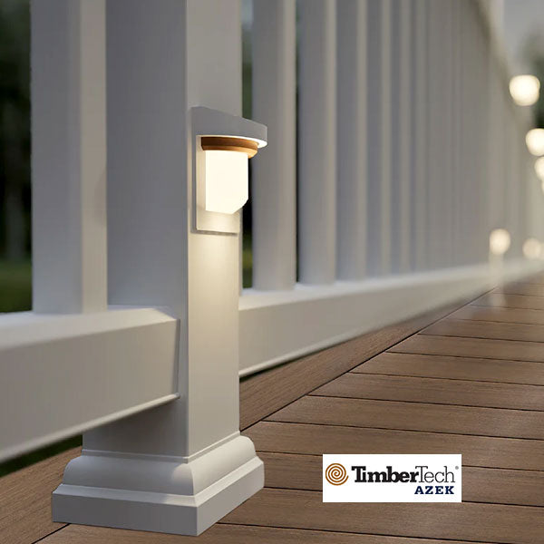 Timbertech/Azek Reversible Accent Light - Matte White Installed