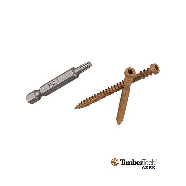 Timbertech TOPLoc Screws For Composite - Teak - The Deck Store USA