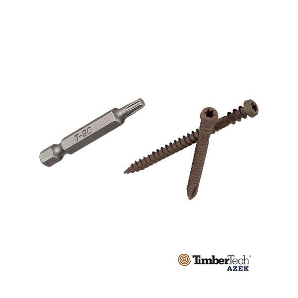 Timbertech TOPLoc Screws For Composite - Walnut - The Deck Store USA